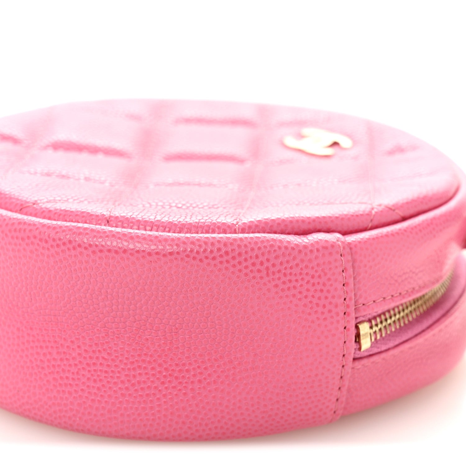 Chanel Caviar Quilted Round Clutch With Chain Pink 10 of 10