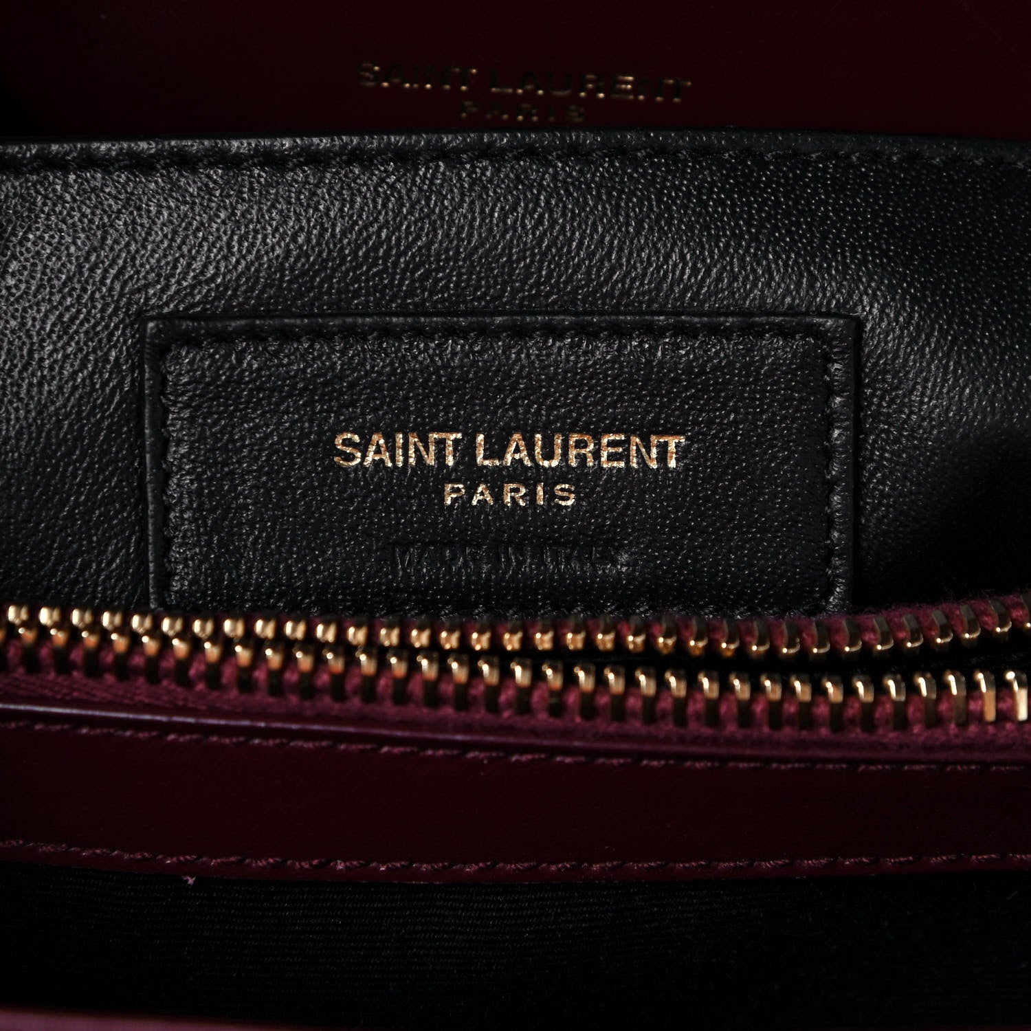 Saint Laurent Calfskin Y Quilted Monogram Small Loulou Chain Satchel Dark Legion Red 6 of 16
