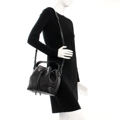 Givenchy Calfskin Small Lucrezia Drawstring Bucket Bag Black 2 of 15