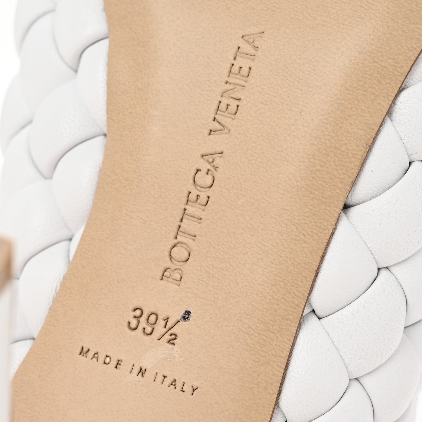 Nappa Padded Intreccio The Curve Sandals 39.5 Optic White