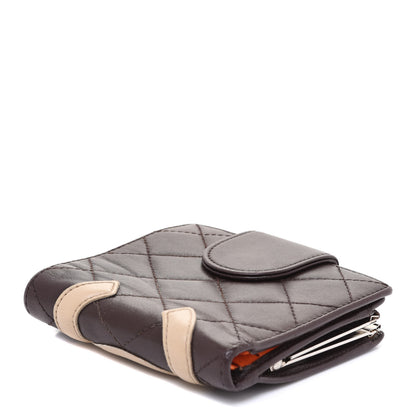 Chanel Calfskin Quilted Cambon Bi-fold Wallet Brown 4 of 10