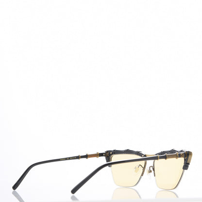 Gucci Acetate Metal Bamboo Sunglasses GG660S Black Yellow 4 of 7