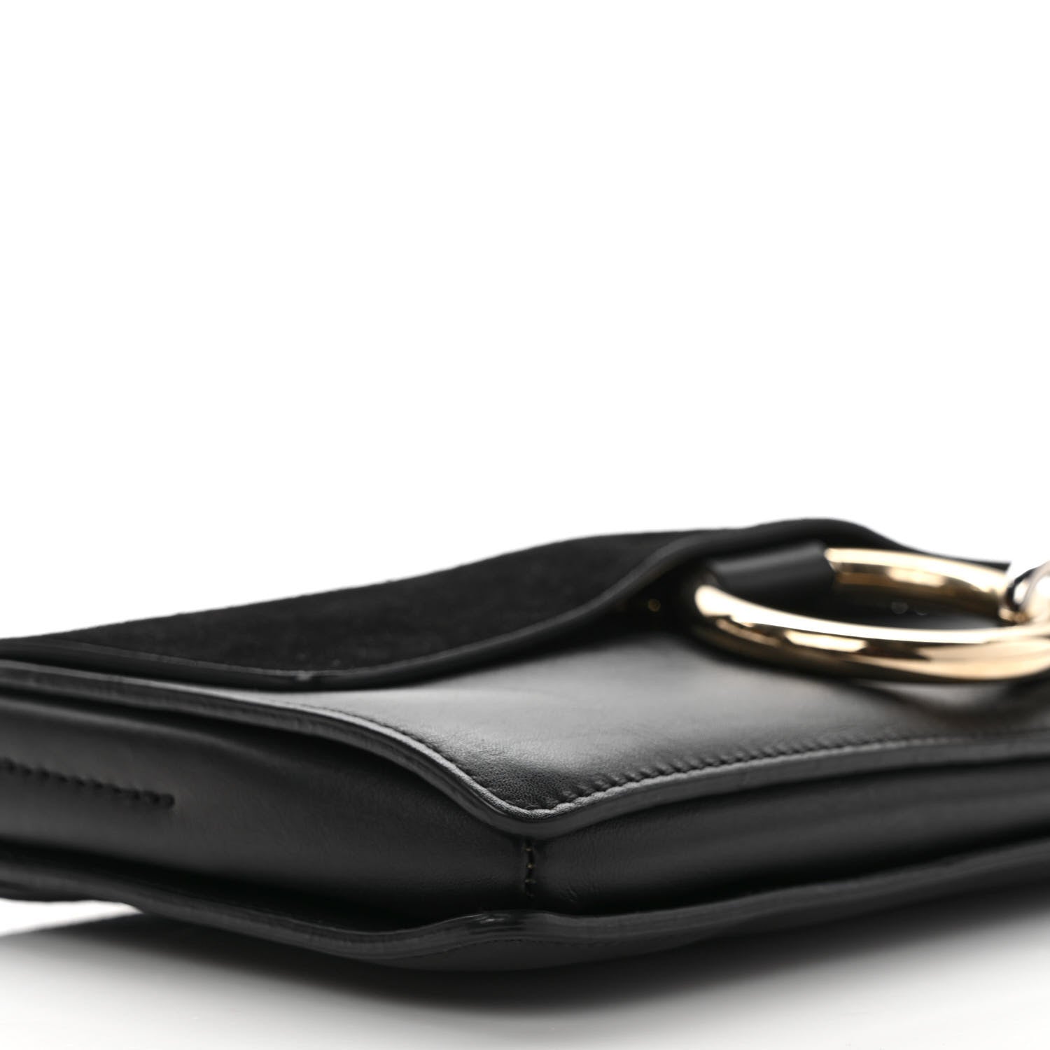 Chloe Suede Calfskin Small Faye Shoulder Bag Black 7 of 10