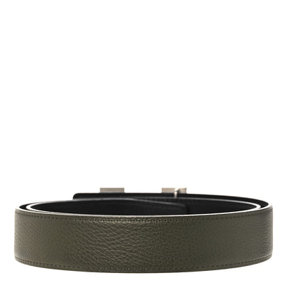 Hermes Epsom Swift 32mm H Belt 85 Vert Olive Black 2 of 5