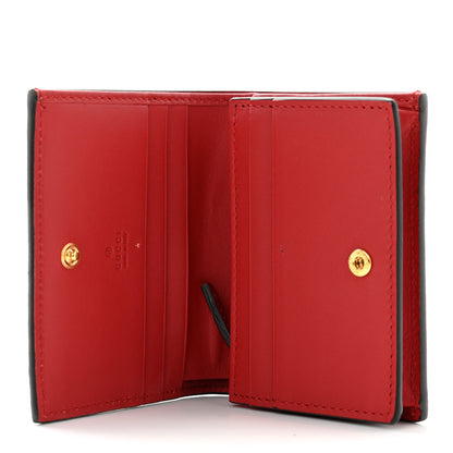 Gucci GG Supreme Monogram Bosco Patch Card Case Wallet Beige Malva Hibiscus Red 5 of 8