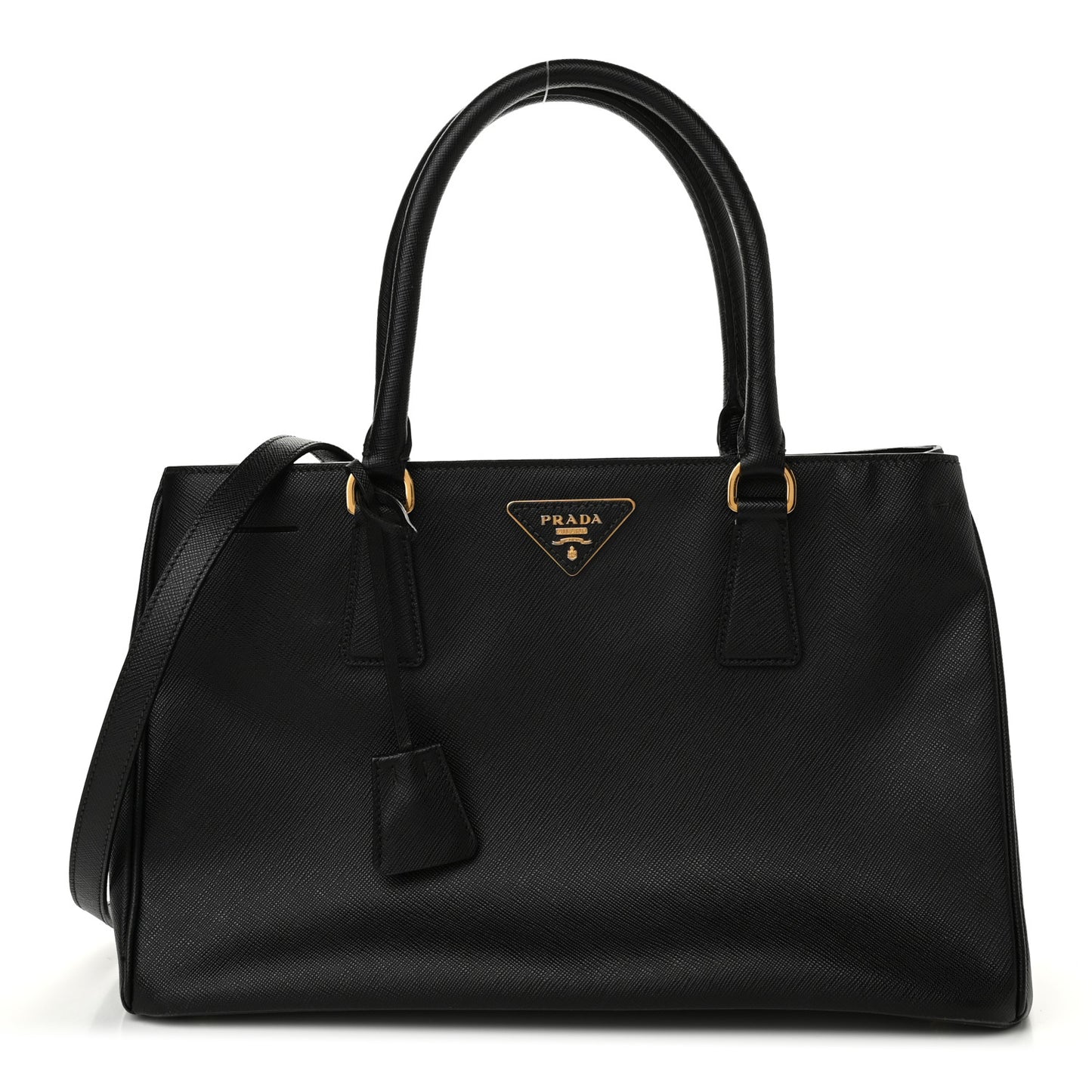 Saffiano Lux Medium Tote Black
