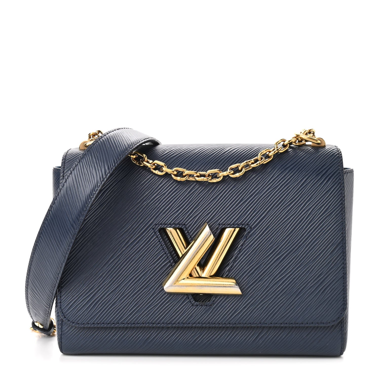 Louis Vuitton Epi Twist Shoulder Bag MM Navy 1 of 10