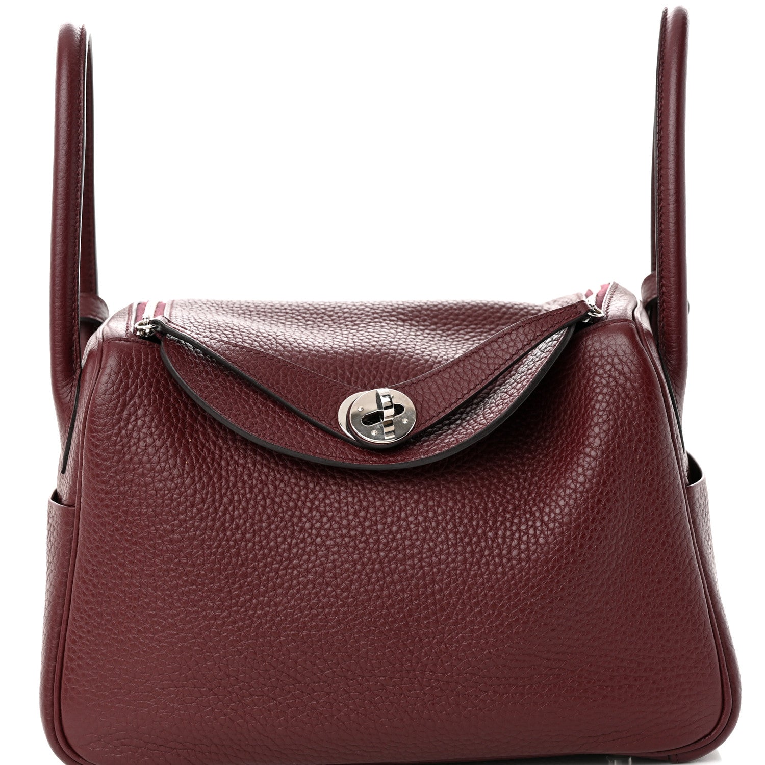Hermes Taurillon Clemence Lindy 26 Bordeaux 8 of 10