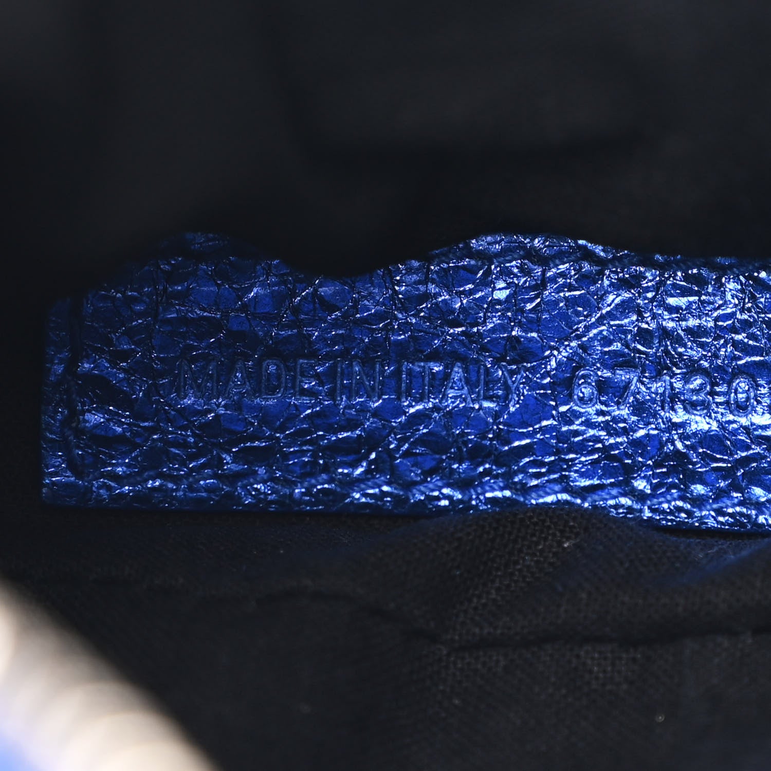 Balenciaga Metallic Arena Agneau Le Cagole Shoulder Bag XS Blue 8 of 14