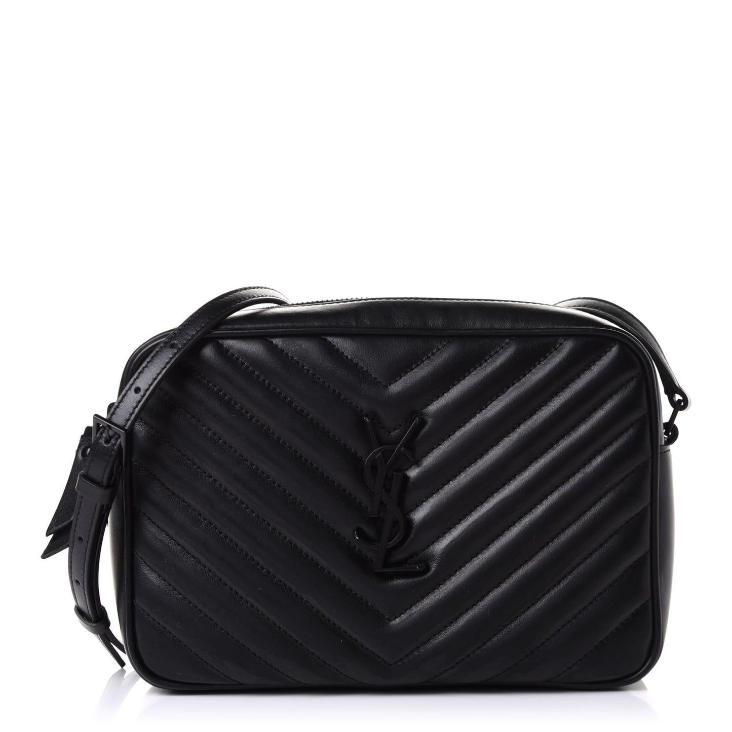 Calfskin Matelasse Monogram Lou Camera Bag Black