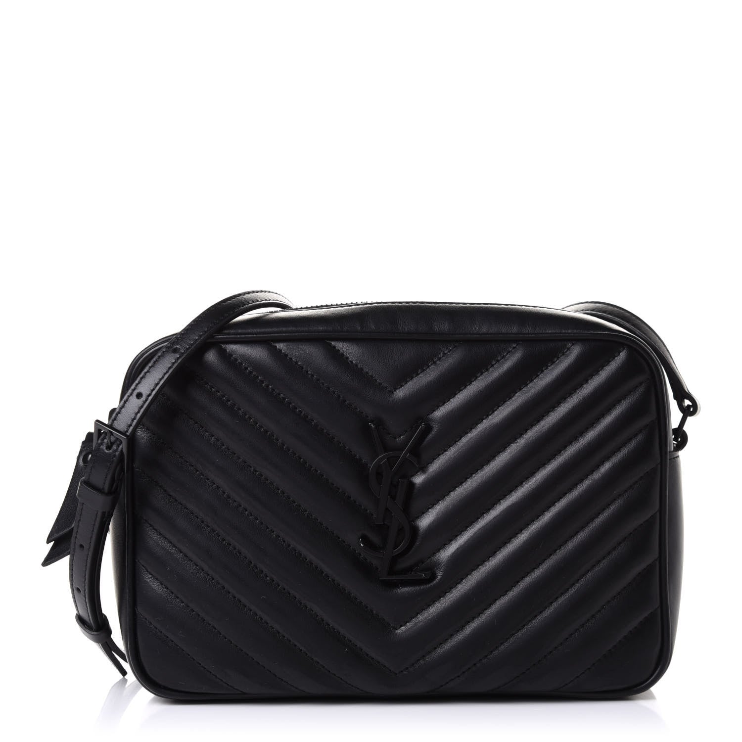 Saint Laurent Calfskin Matelasse Monogram Lou Camera Bag Black 1 of 10