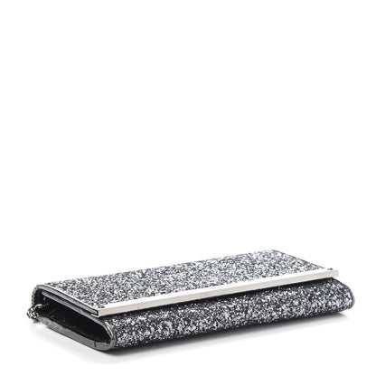Jimmy Choo Glitter Milla Wallet on Chain Silver 4 of 10