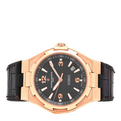 Vacheron Constantin 18K Pink Gold Alligator 42mm Overseas Automatic Watch Black 47040/000R-9666 2 of 5