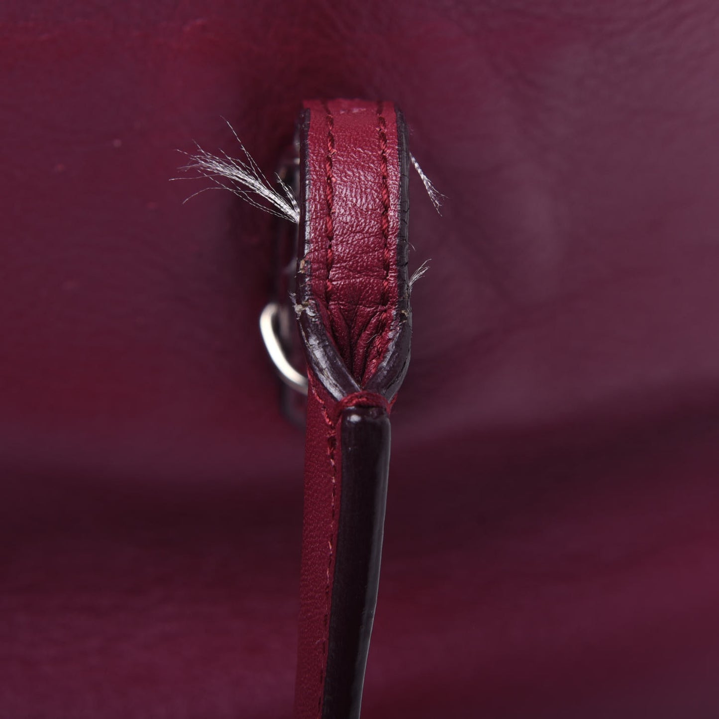 Veau Papier Classic Silver Hardware A4 Zip Around Tote Rouge Pourpre