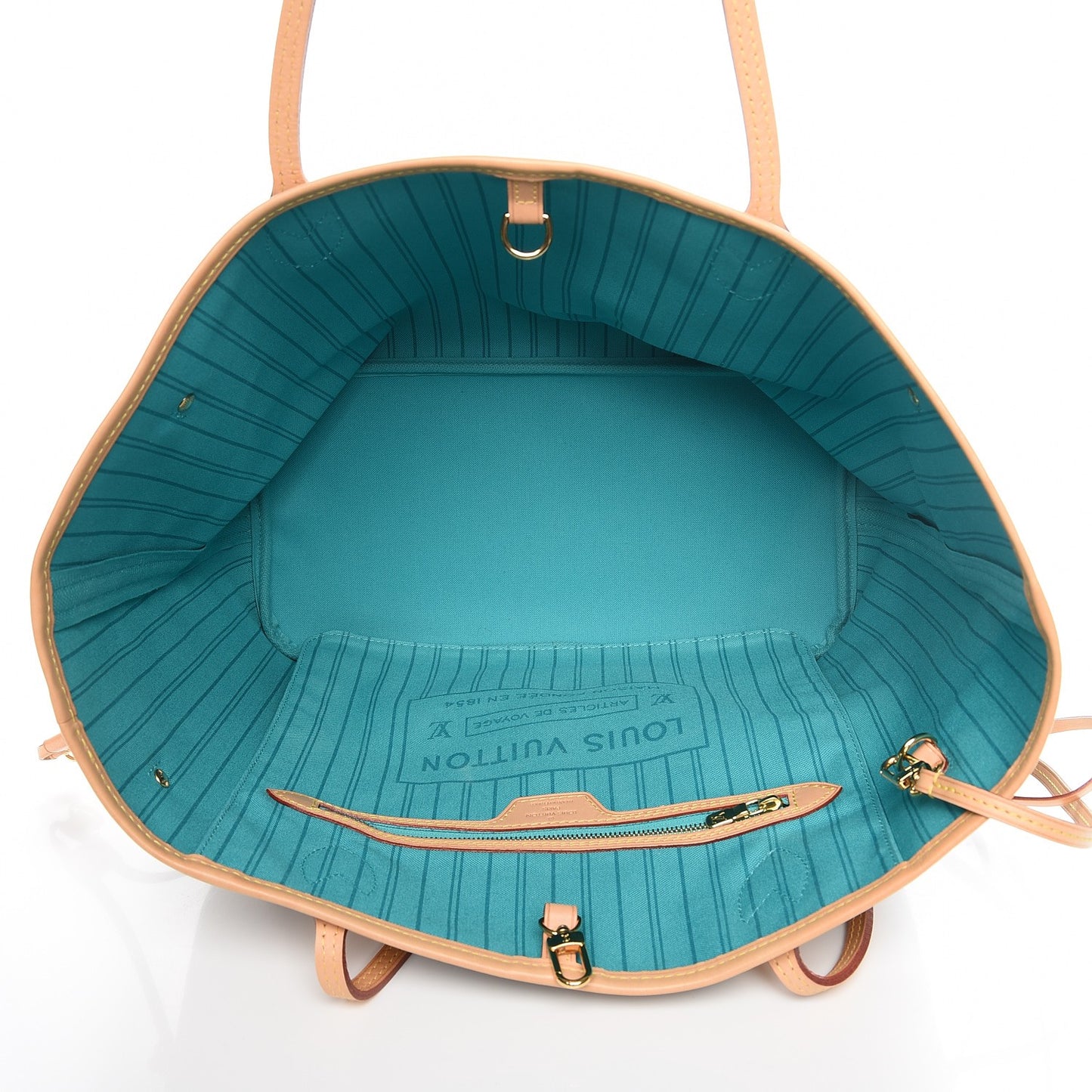 Monogram V Neverfull MM Turquoise