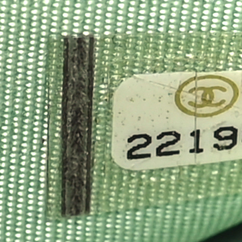 Chanel Lambskin Chevron Quilted Boy Wallet On Chain WOC Light Green 8 of 14