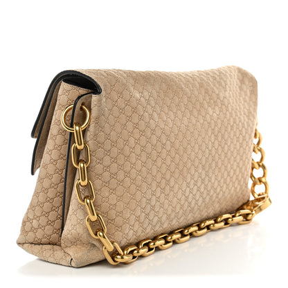 Gucci Micro GG Suede Large Chain Shoulder Bag Beige 3 of 10