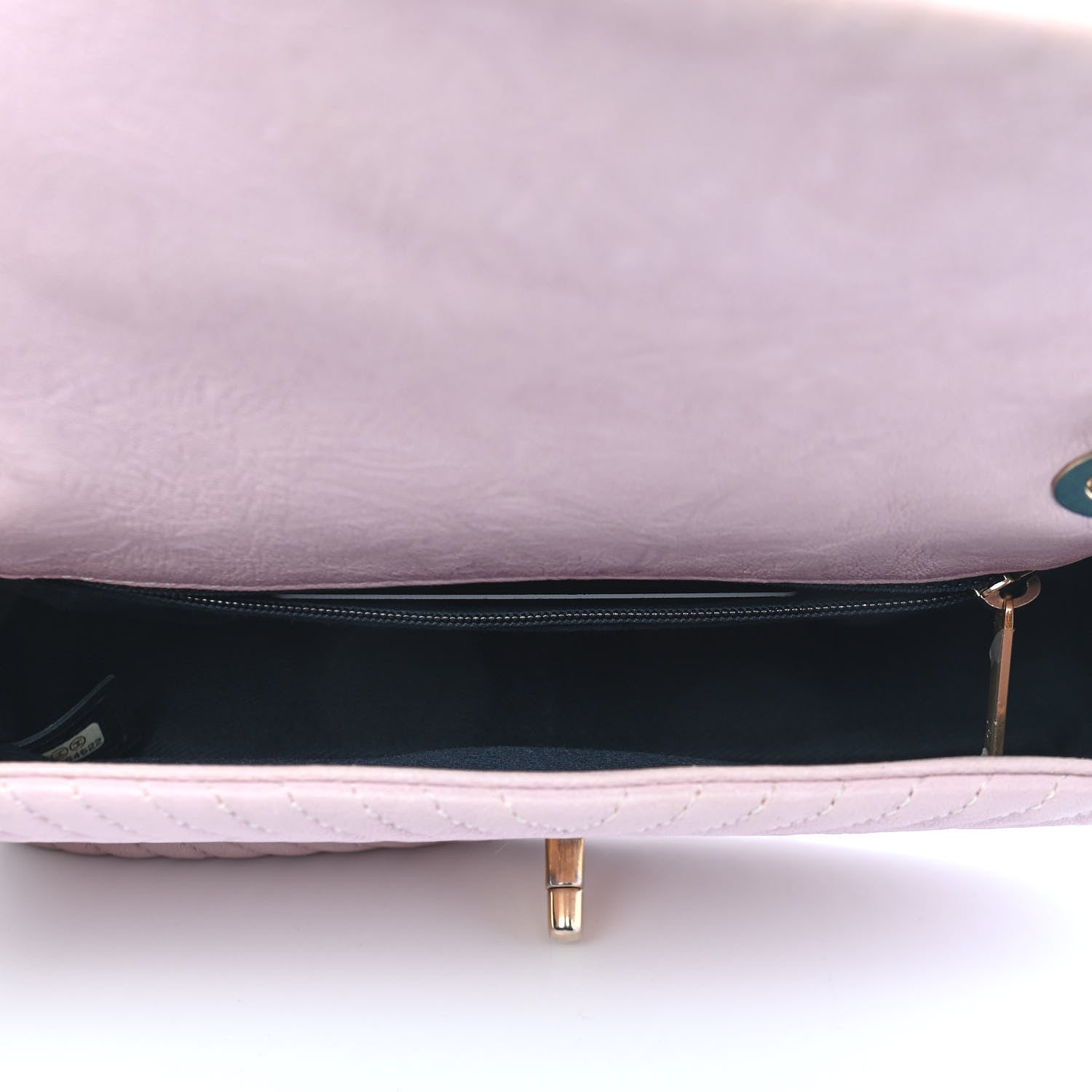 Chanel Calfskin Surpique Chevron Small Flap Pink 5 of 9