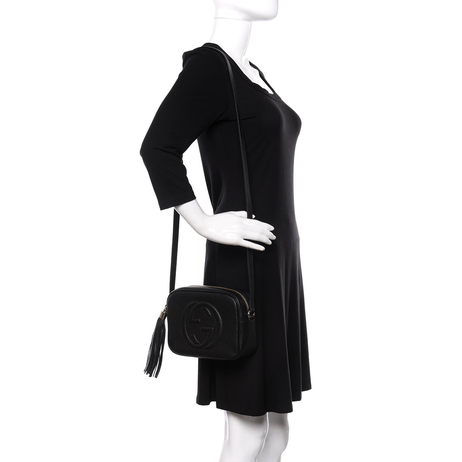 Gucci Pebbled Calfskin Small Soho Disco Bag Black 2 of 12