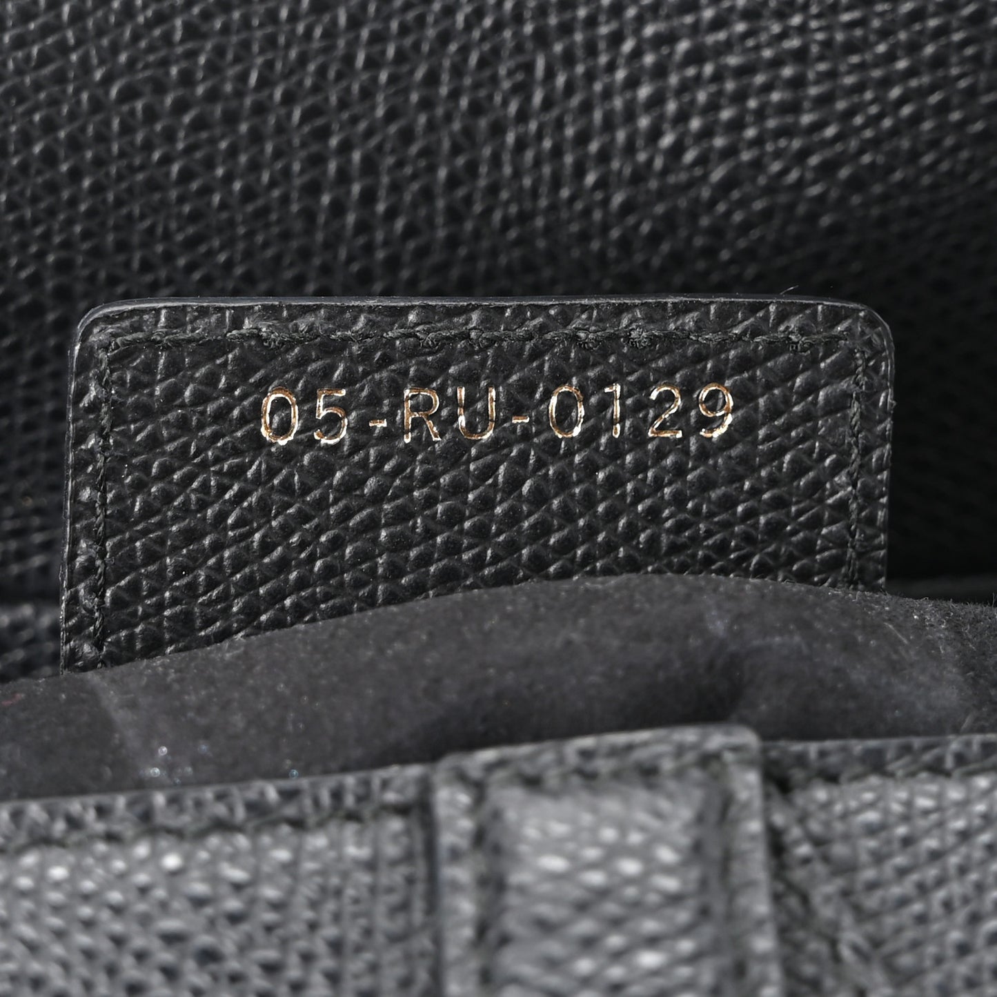 Grained Calfskin Saddle Bag Black