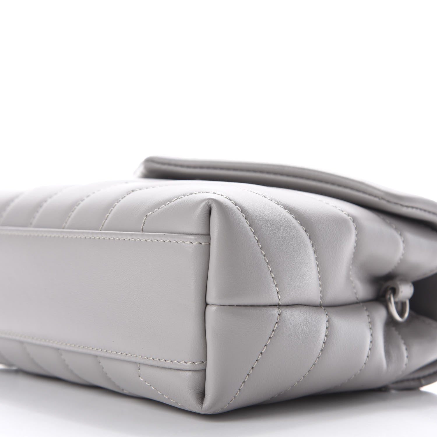 Saint Laurent Calfskin Y Quilted Monogram Toy Loulou Satchel Granite 7 of 11