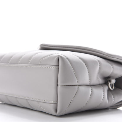 Saint Laurent Calfskin Y Quilted Monogram Toy Loulou Satchel Granite 7 of 11