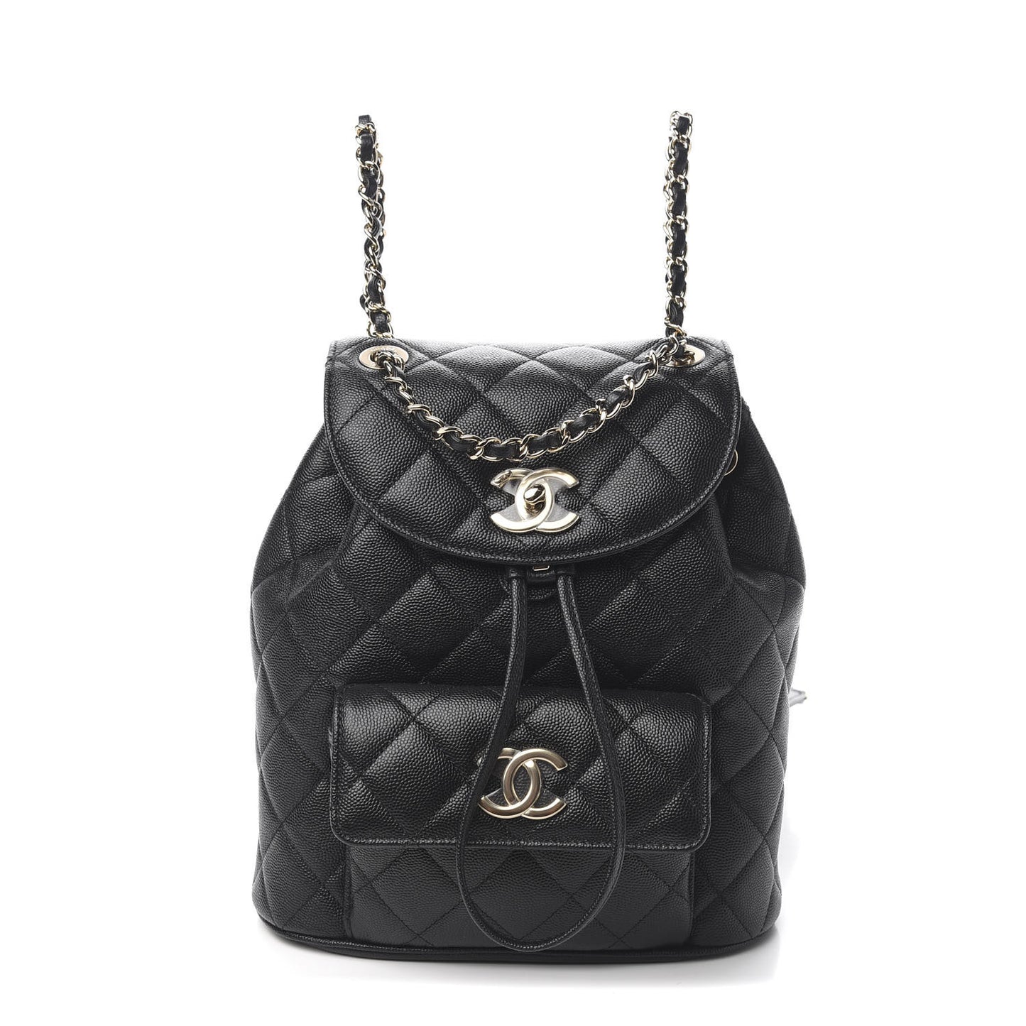 Caviar Quilted Backpack Bag Black