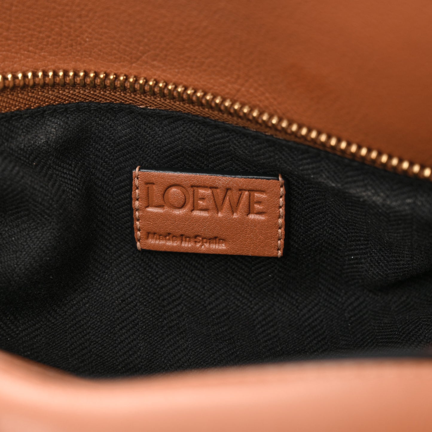 Calfskin Small Laced Puzzle Bag Tan