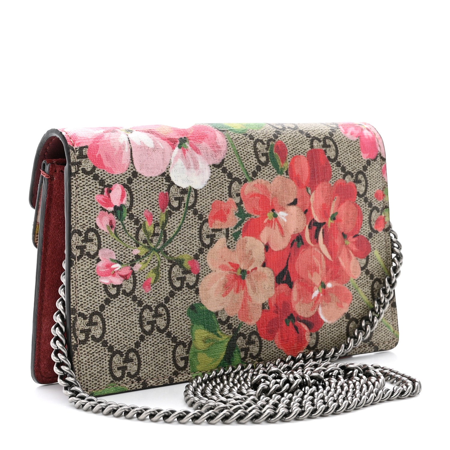 Gucci GG Supreme Monogram Blooms Super Mini Dionysus Shoulder Bag Beige Multicolor Dry Rose 3 of 12