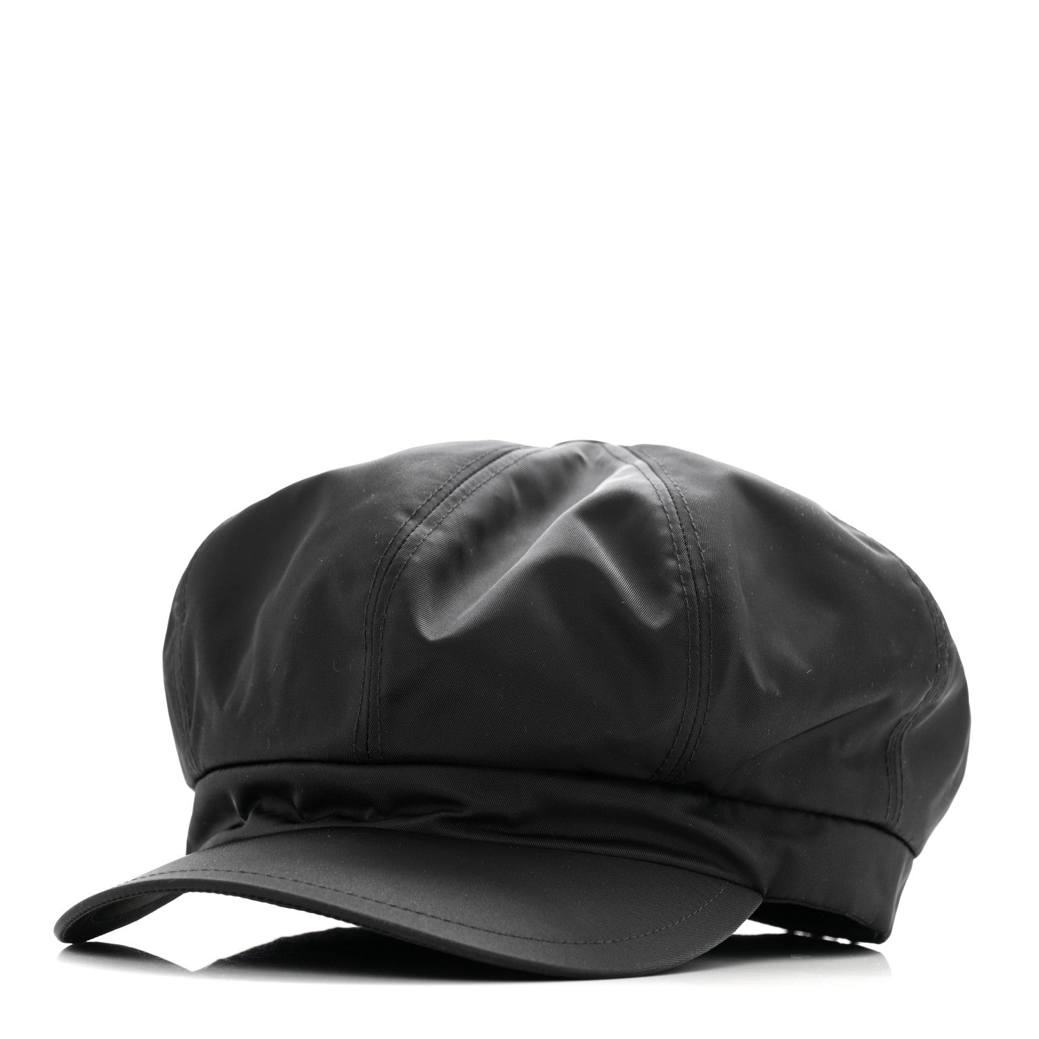 Prada Re-Nylon Newsboy Hat M Black 1 of 8