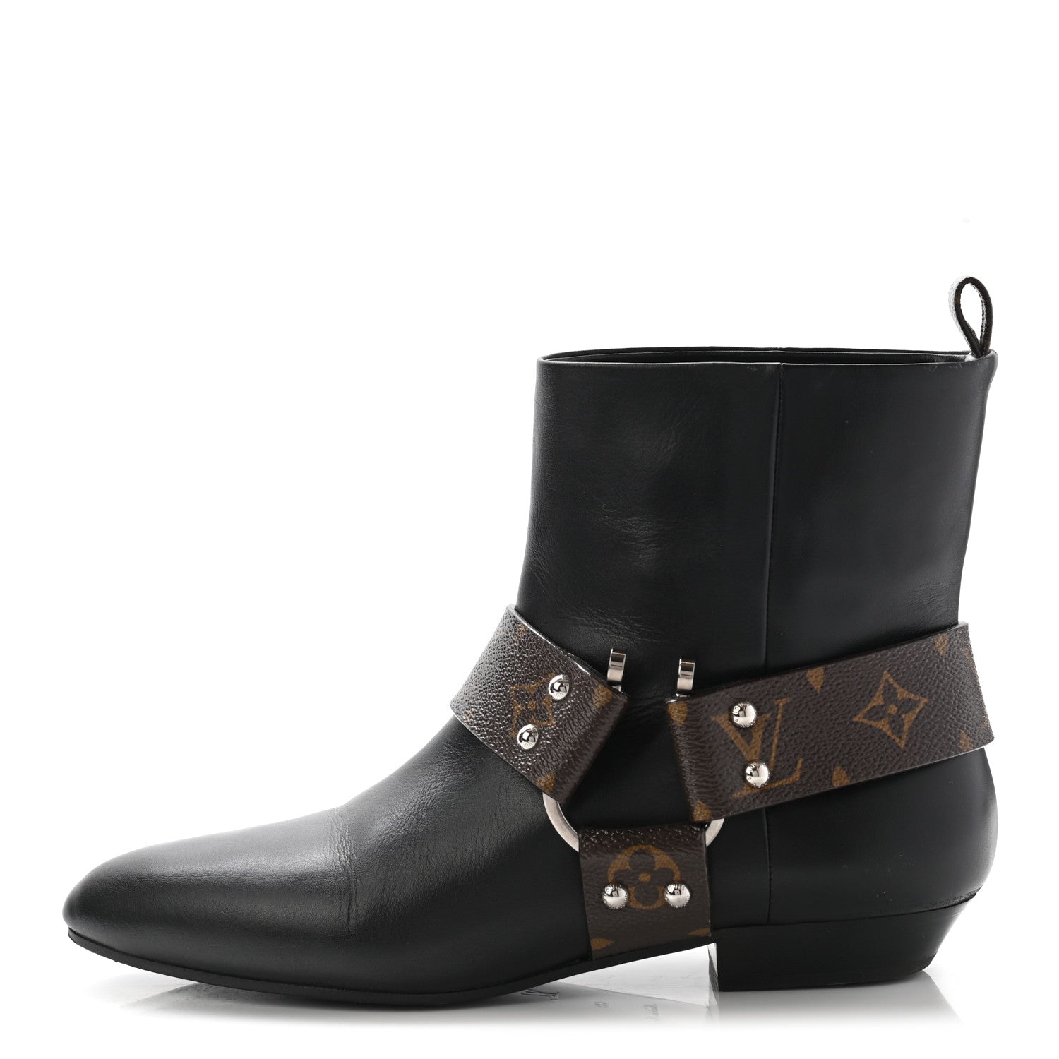 Louis Vuitton Calfskin Monogram Rhapsody Ankle Boots 40 Black 1 of 10