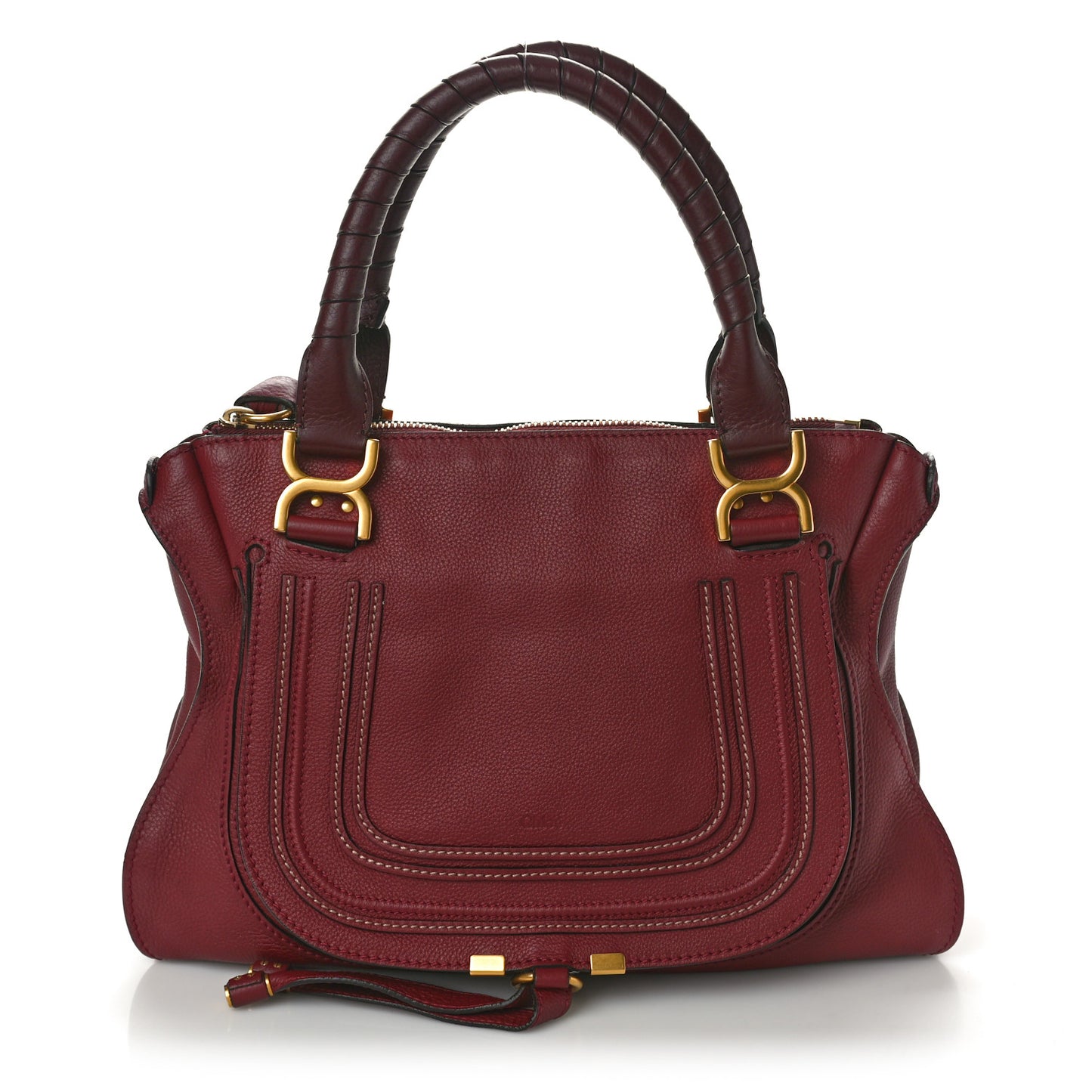 Calfskin Medium Marcie Satchel Garnet
