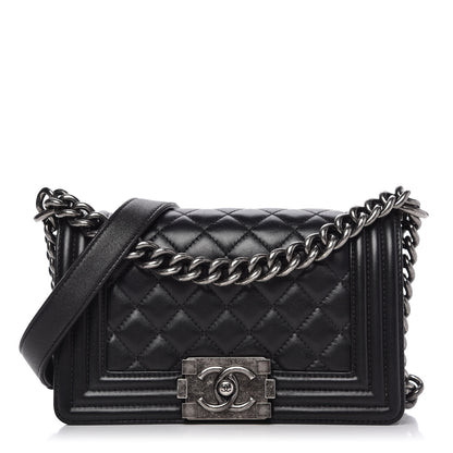 Chanel Lambskin Quilted Small Boy Flap Black 1 of 11