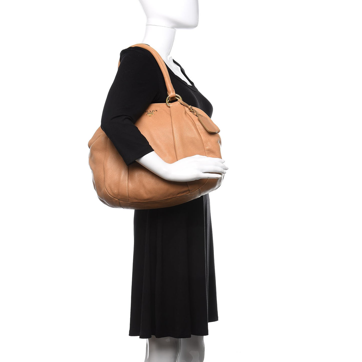 Deerskin Tamponato Pleated Tote Sughero