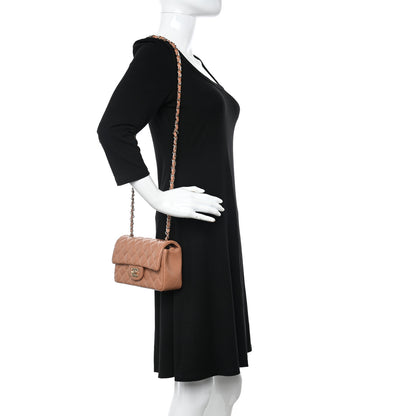 Chanel Lambskin Quilted Mini Rectangular Flap Dark Beige 2 of 11