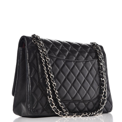 Chanel Lambskin Quilted Maxi Double Flap Black 3 of 14