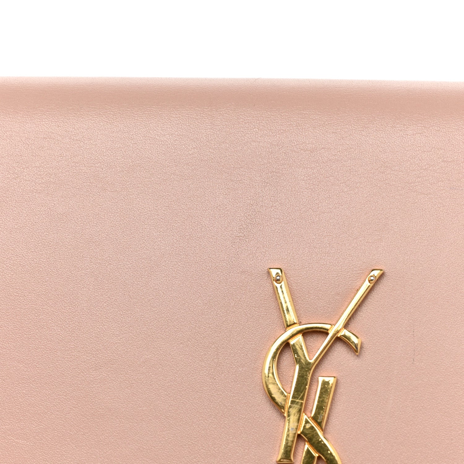 Saint Laurent Smooth Calfskin Classic Monogram Kate Tassel Chain Wallet Pale Pink 28 of 29