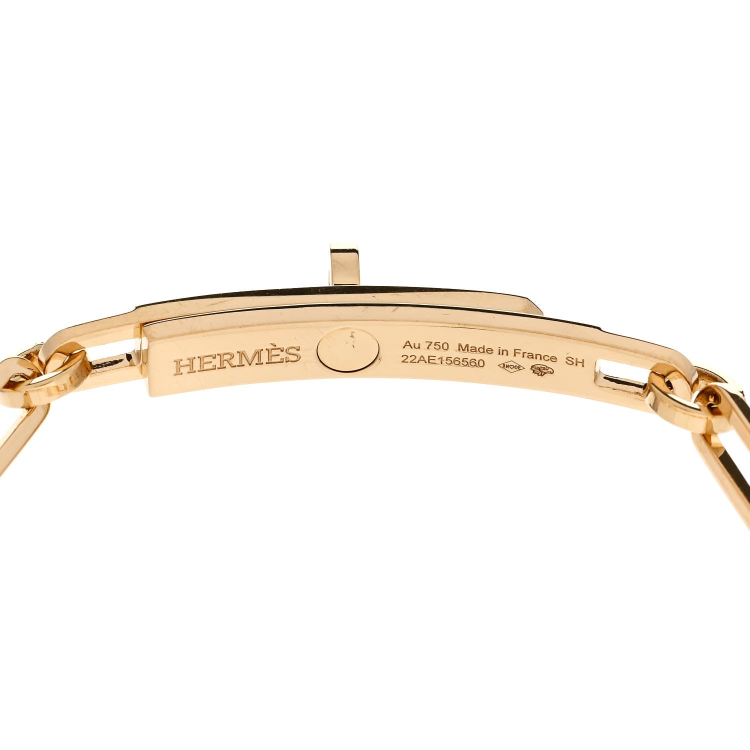Hermes 18K Yellow Gold PM Kelly Chaine Bracelet SH 3 of 4