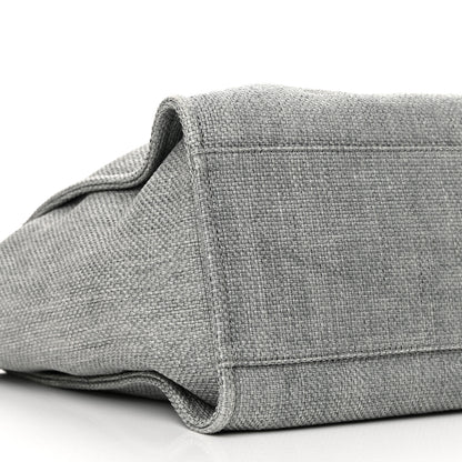 Chanel Canvas Large Deauville Tote Grey 9 of 12