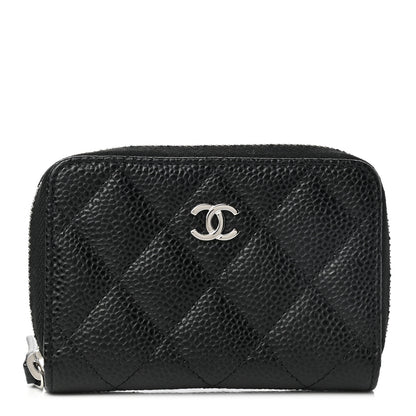 Chanel Caviar Quilted Zip Coin Purse Black 1 of 7