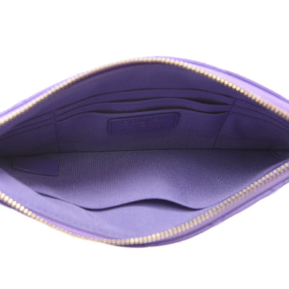 Chanel Caviar Quilted Small Zipped Pouch Purple 4 of 9