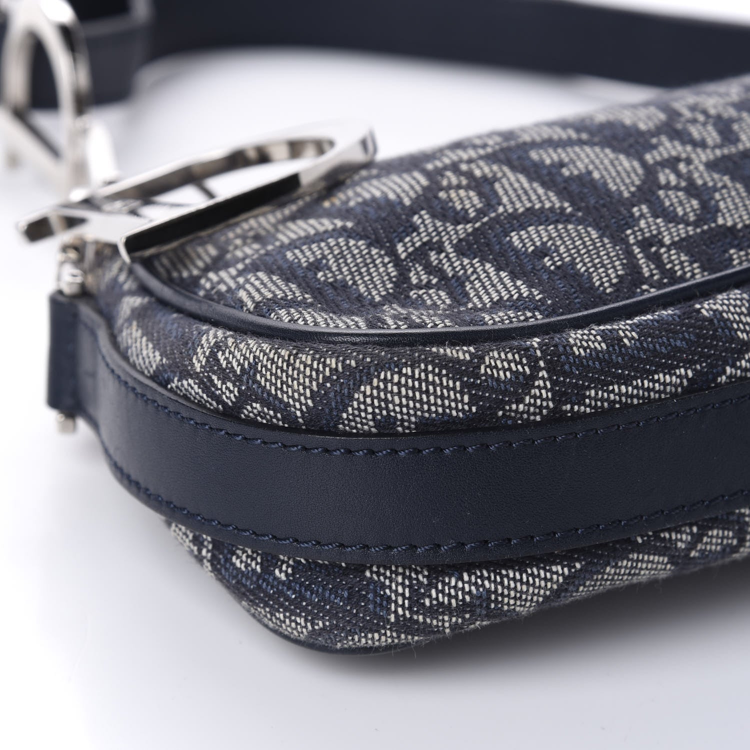 Christian Dior Monogram Shoulder Bag Blue 6 of 12