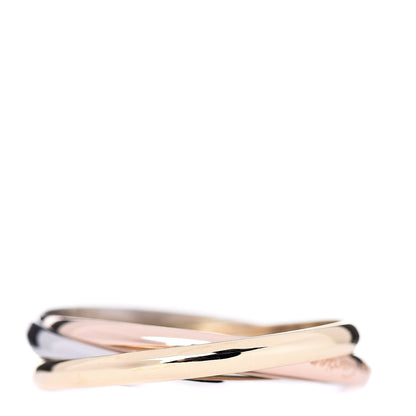 Cartier 18K Pink Yellow White Gold Extra Small Les Must De Trinity Ring 51 5.75 1 of 5