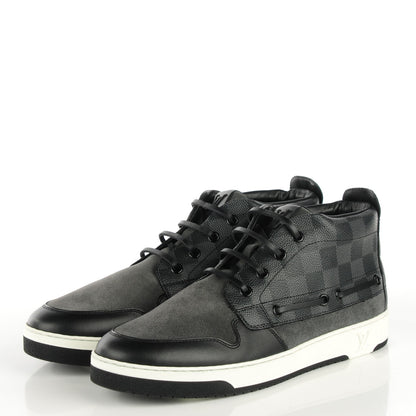 Louis Vuitton Calfskin Damier Graphite Propeller Sneaker Boots 6 3 of 5