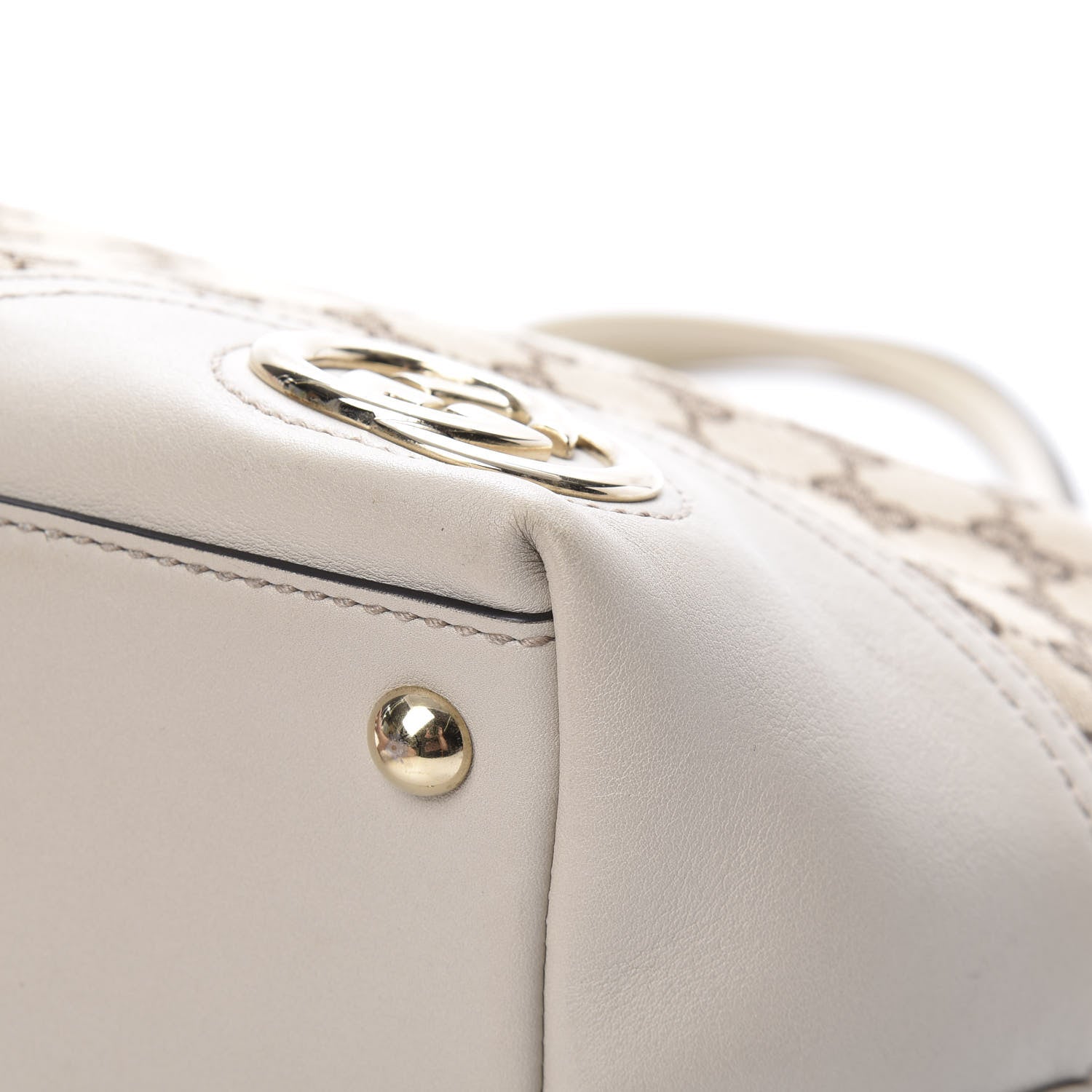 Gucci Monogram Medium New Britt Tote Off White 10 of 18