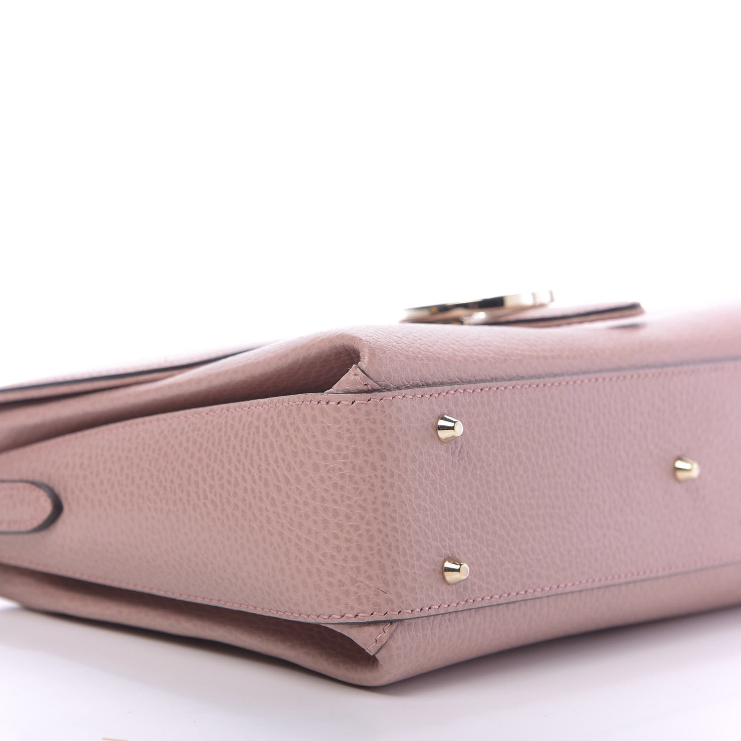 Gucci Dollar Calfskin Interlocking G Top Handle Shoulder Bag Soft Pink 6 of 12
