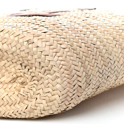 Celine Raffia Calfskin Triomphe Medium Panier Tan 8 of 11