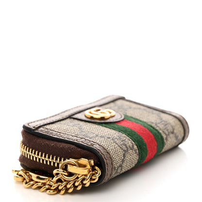Gucci GG Supreme Monogram Web Ophidia Zip Around Key Case Beige New Acero 4 of 7