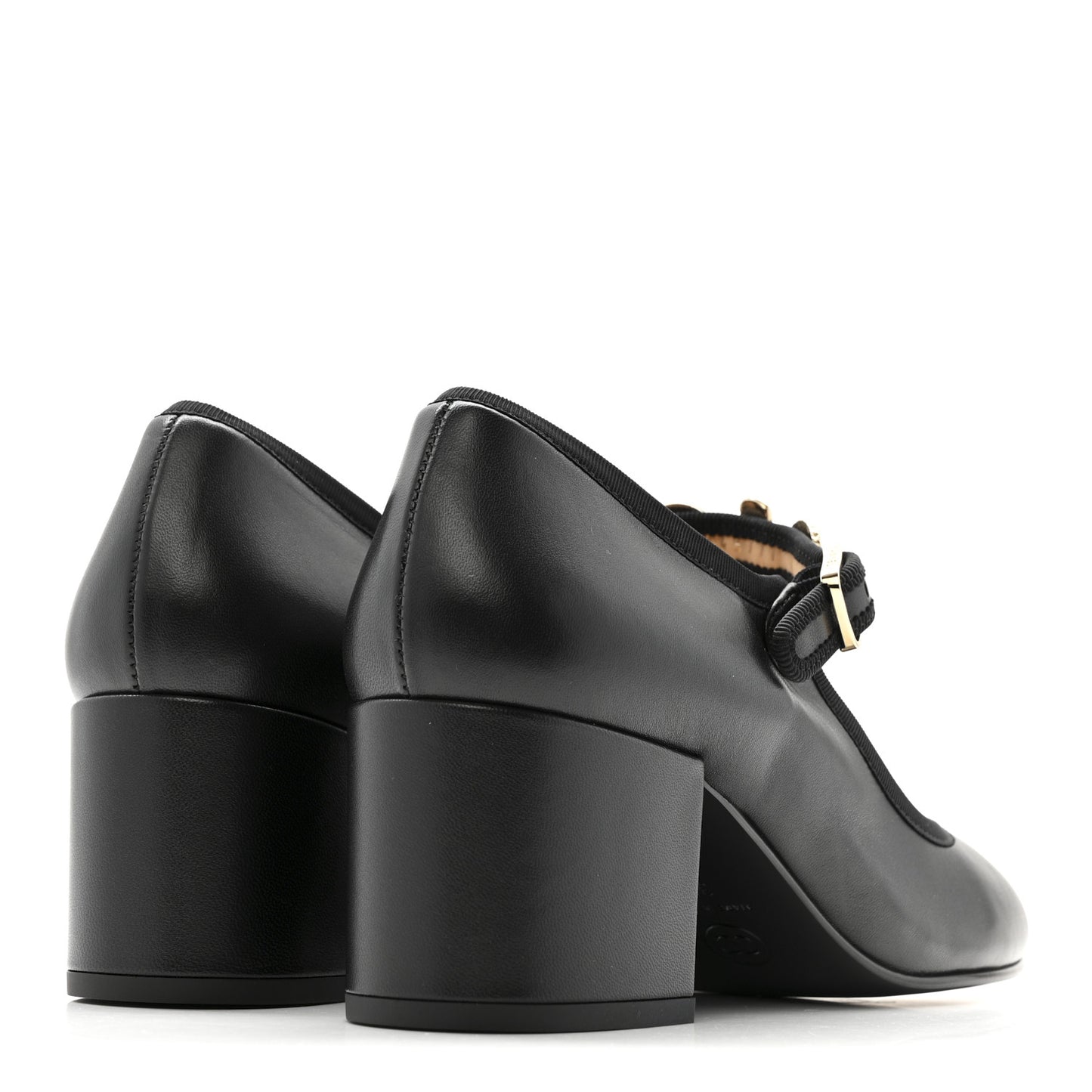 Lambskin Mary Jane Charm Pumps 39 Black