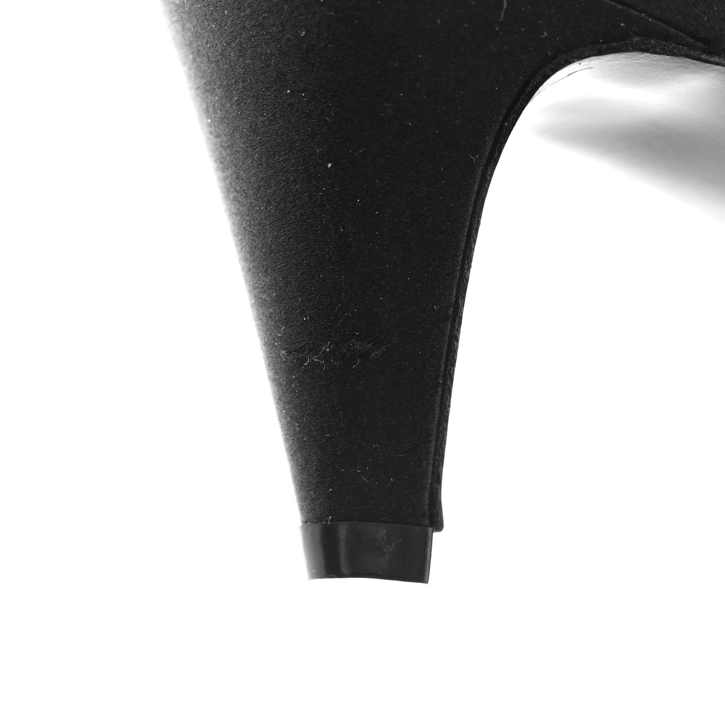Satin Cap Toe CC Slingback Pumps 39.5 Black
